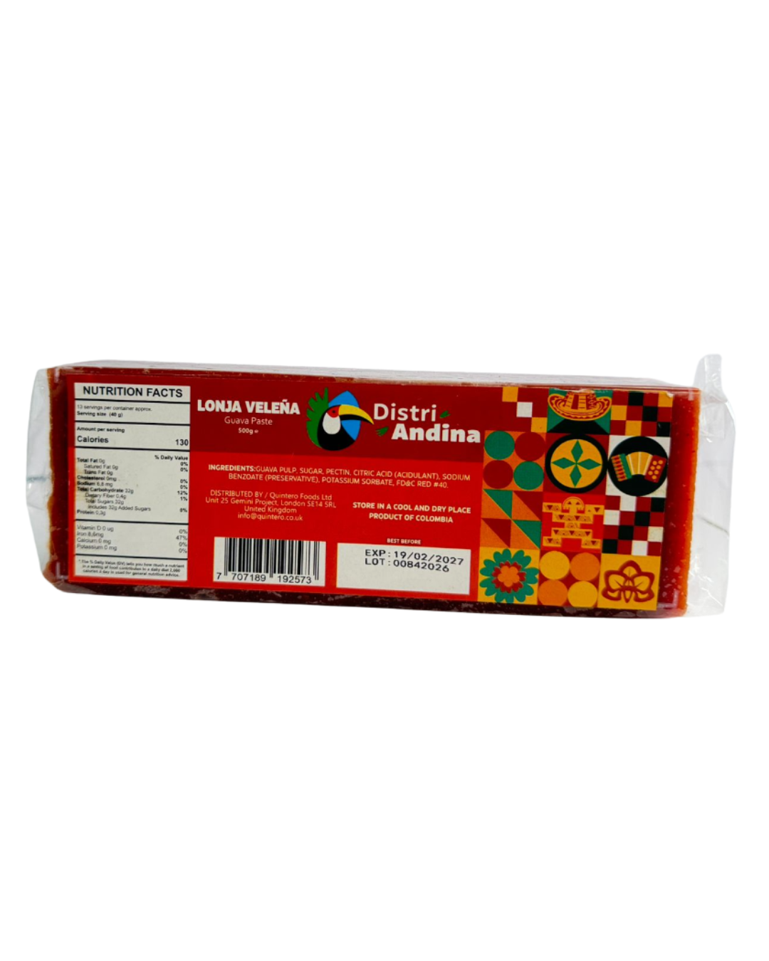DistriAndina Lonja de Guayaba (500g)